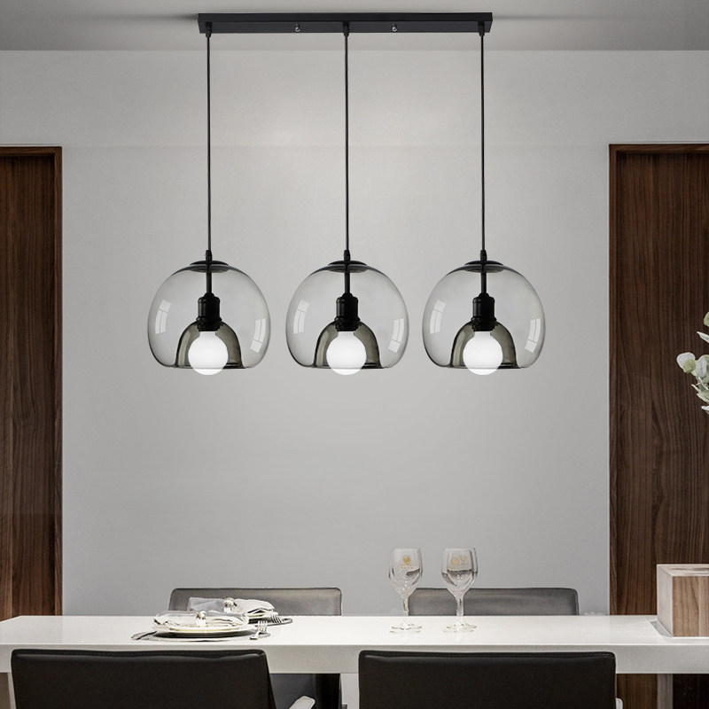 Dining Room Lamp Modern Minimalist home Nordic Lamp Creative personality Dining Room Triple Head Table Light Glass Bar chandelia
