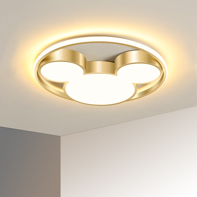Children's room lamp minimalist modern cozy male girl led room creative personality Mickey Princess bedroom ceiling lamp