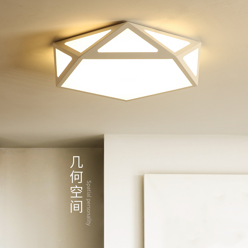 Geometric ceiling lamp LED simple creative bedroom lamp Nordic three-dimensional modern living room lamp Personality lamp Study lamp