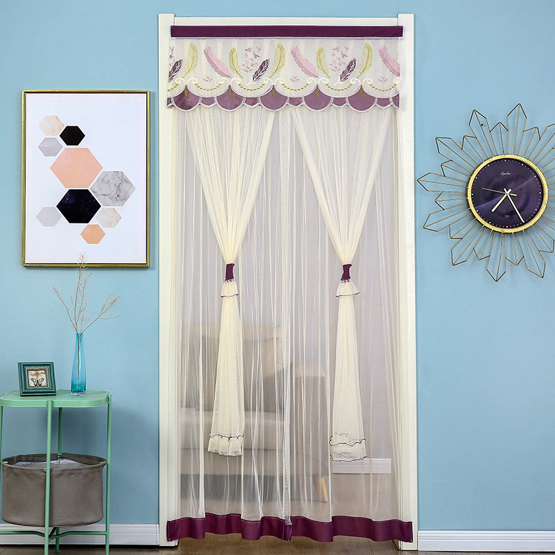 Summer Lace Door Curtain bedroom Living room Indoor mosquito repellent Veil Free kitchen Dressing Room Trial Dressing Room Partition