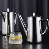 Food grade 304 stainless steel thickened cold water jug Fruit teapot Household large-capacity cold water jug with lid tea kettle