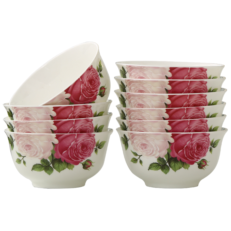 Garland ceramic dishes household of Chinese style to use free collocation with ipads porcelain plate 5.5 inch medium bowl and tie - in combination