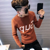 Thời trang áo len nam phiên bản Hàn Quốc áo len cổ tròn mỏng 2018 thu đông mới áo hoodie nam