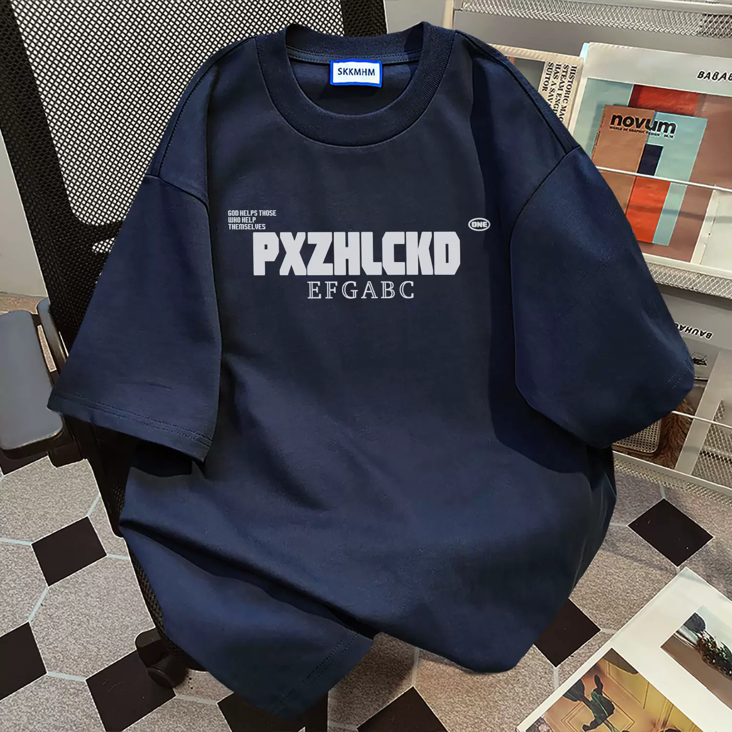 Футболка хлопковая oversize american style, летняя, 220–260 г гребённый/плотный хлопок, S–3XL