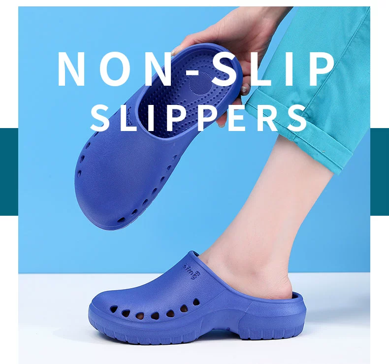 Surgical shoes for men and women, non-slip operating room, clean room slippers, Crocs, medical laboratory toe-toe EVA work shoes