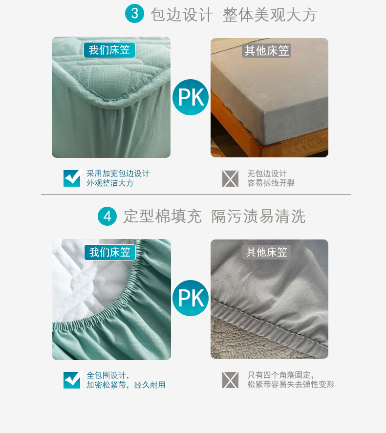 Giường bông ở Nam Cực giường đơn 1,5 m cho sinh viên ký túc xá nhà Simmons nệm bảo vệ - Trang bị Covers ga giường chun