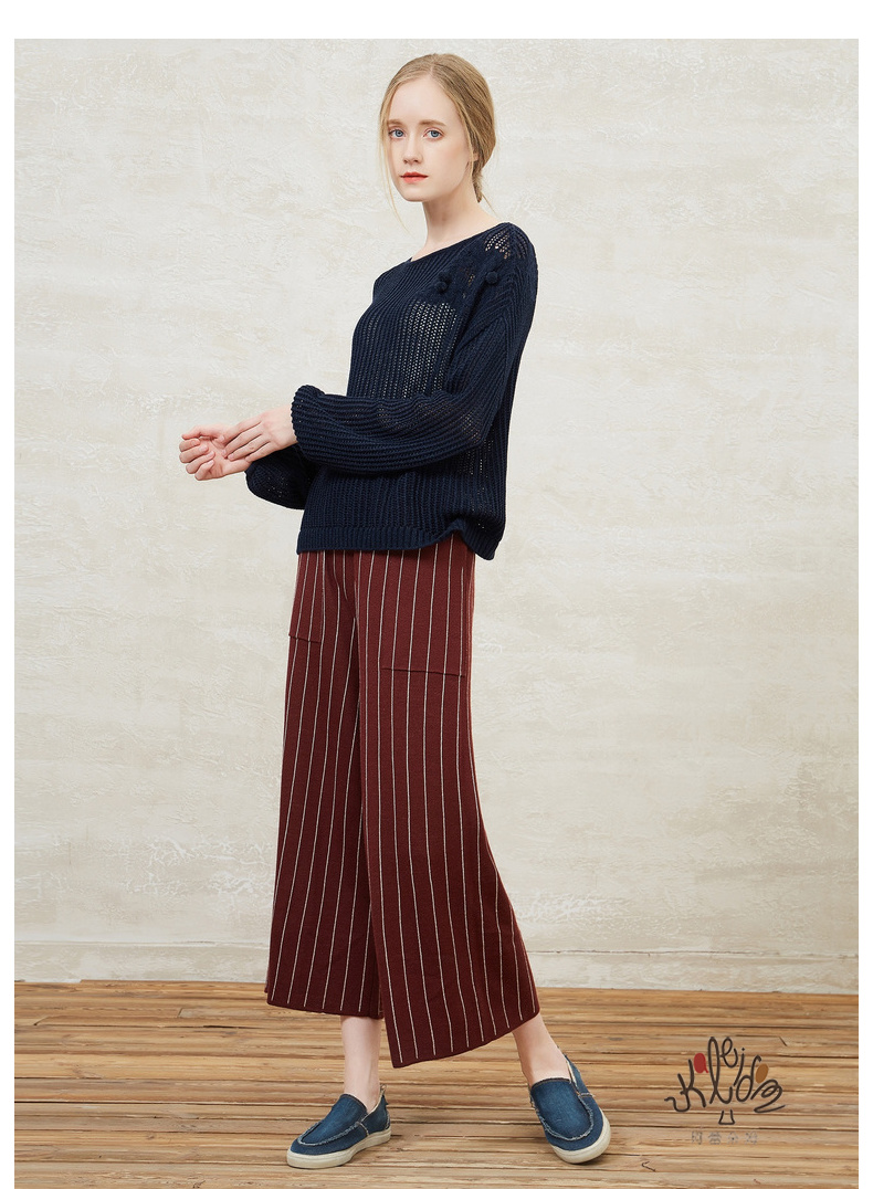 2018 mùa thu mới giản dị, áo len dệt kim rộng, áo thun nữ KH3K17 - Vòng cổ áo len cardigan nữ