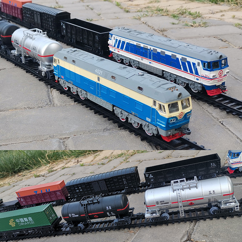 Endeavour Emulation Electric rail High Speed Rail Dongfeng Model Child Puzzle Green Leather Train Toy Boy Alloy Tank