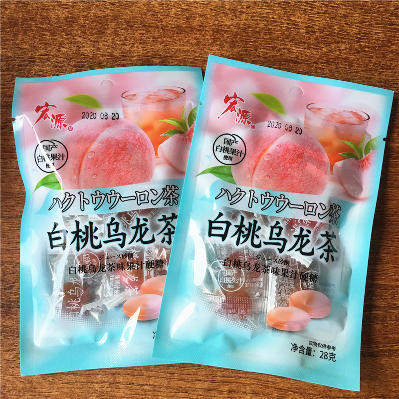 Macro Origin White Peach Oolong Tea Taste Candy Juice Hard Sugar 28 gr * 20 Packs Box Office Casual Snacks New