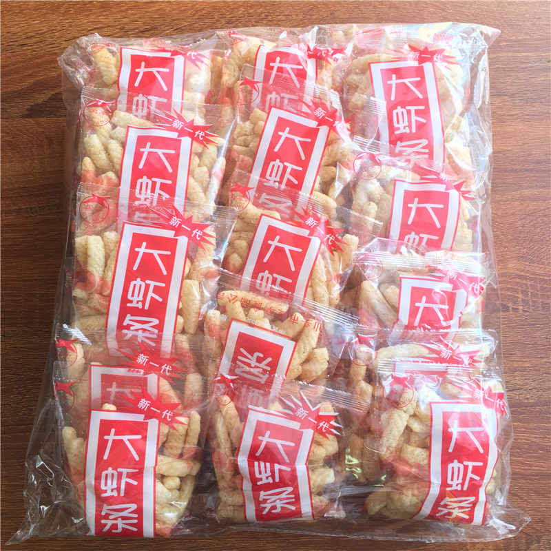 Great Shrimp Bars Taste Office Casual Snacks 30 Packs Classic Nostalgia Parties Eat Puffed Food