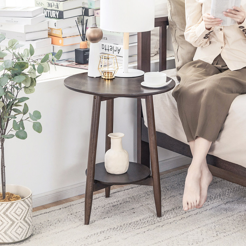 Solid wood bedside table simple modern simple mini small bedside storage cabinet storage cabinet bedroom side cabinet rack