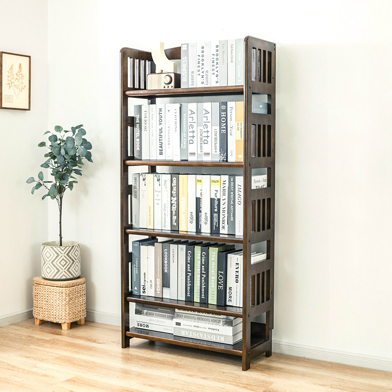 Solid wood bookshelves landing household children with layer bedroom multi-layer shelf living room small student book cabinet