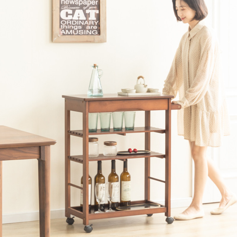 Innes Dining Cart Movable Multifunctional Commercial Home Kitchen Shelf with Drawer Trolley Side Cart - Taobao