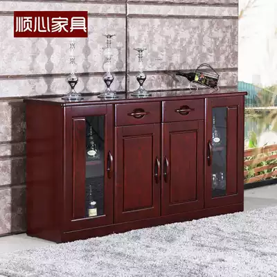 Shunxin furniture ultra-thin dining cabinet narrow storage cabinet household dining room cabinet against the wall solid wood dining room cabinet