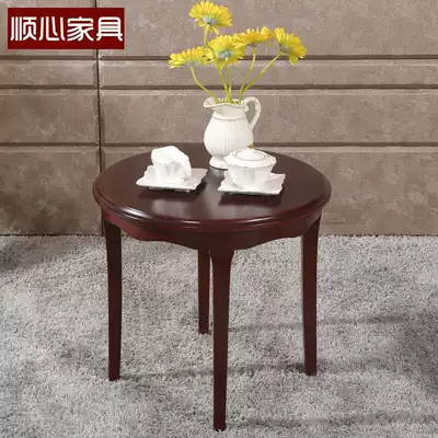 Simple modern solid wood round negotiation table dining room round table balcony outdoor coffee table small round table coffee table