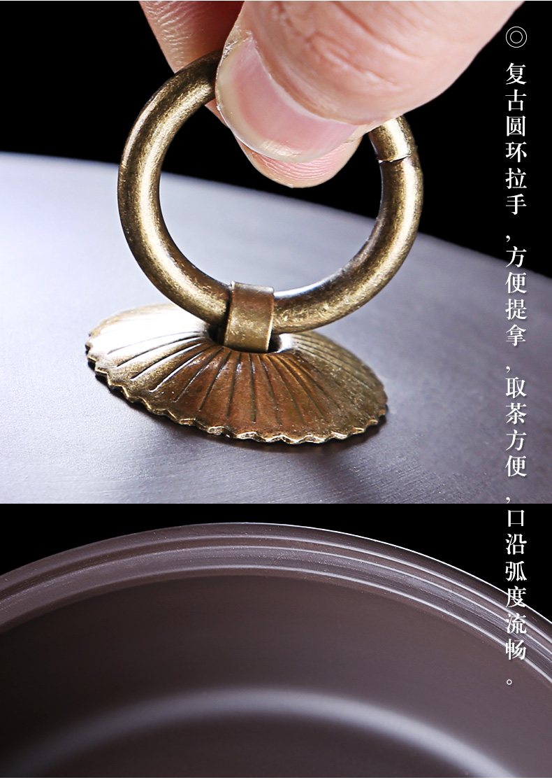 Auspicious industry puer tea cake tea pot elder brother up with large wake receives monolayer receive a case the pods, puer tea box of restoring ancient ways