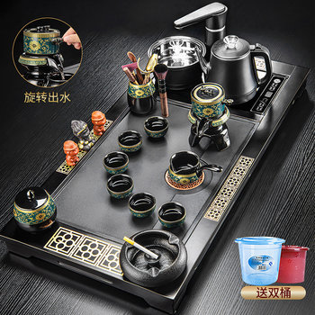 Fully Automatic Tea Tray and Tea Set, High-End Light Luxury for Home and Office Use, Integrated Tea Brewing and Kettle, Kung Fu Tea Table