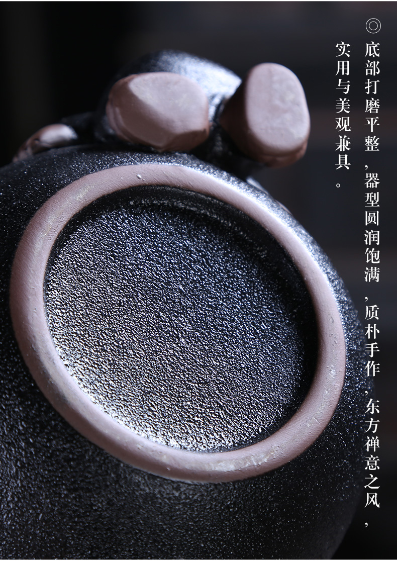 Auspicious industry ceramic seal tea pot restoring ancient ways employed in domestic large tea accessories moisture storage POTS