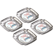 Japanese-style tin saucer creative tea mat pure tin coaster tea cup holder anti-scalding insulation pad tea ceremony accessories