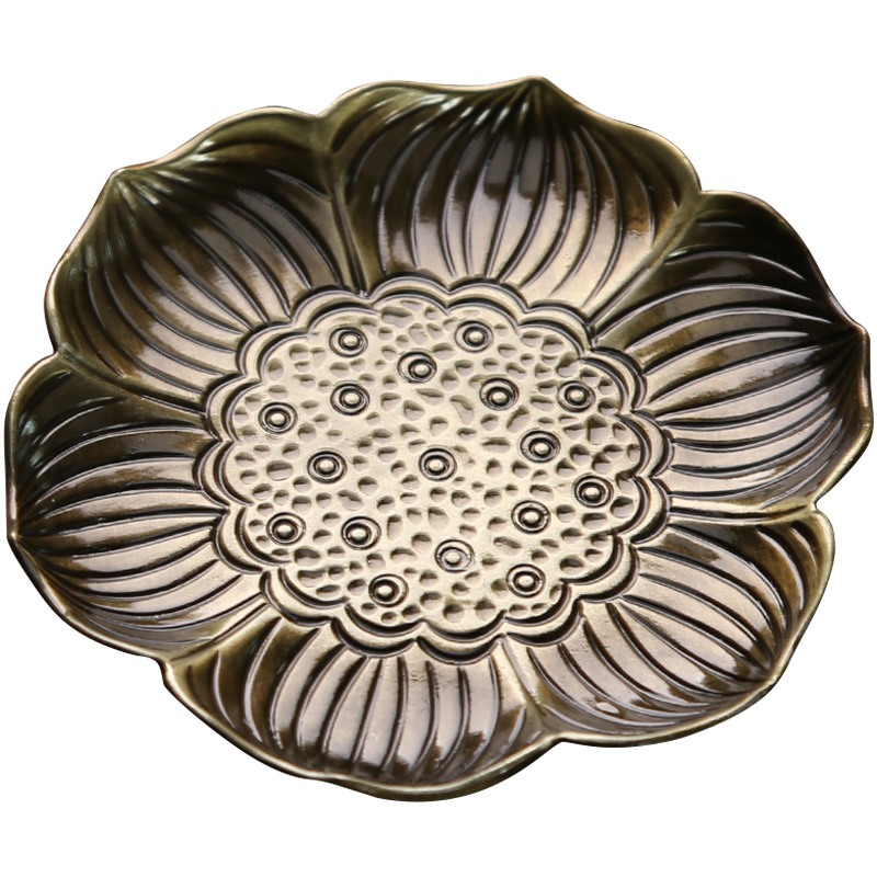 Auspicious creative industry teacup pad insulation pot doesn the tea taking tea accessories complex saucer tea saucer bronze accessories