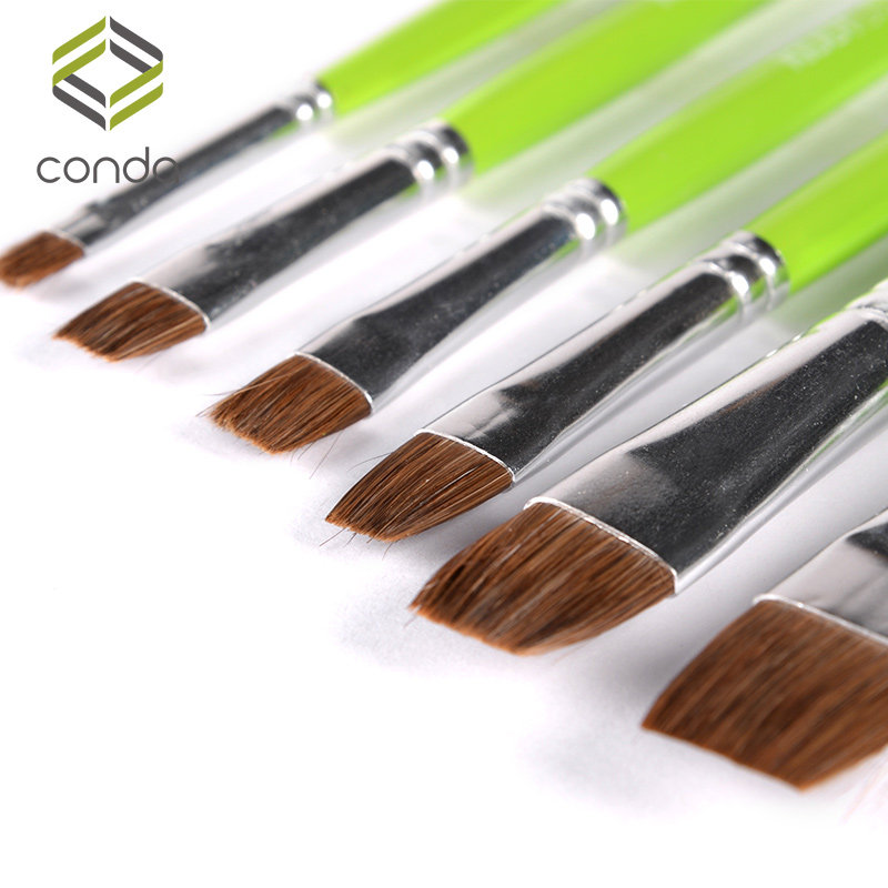 Kang Da Ma brush set Flat Peak flat head watercolor pen Oil painting Acrylic brush row brush painting art