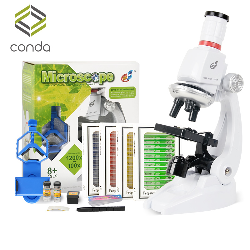 Kangda Microscope Children Science Junior School students professional biology doubled 1200 times the home experimental set