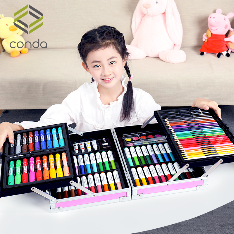 Kang Datong Watercolor Pen Set Kindergarten Baby Graffiti Safe Washable 24 Painting Set Gift Box Beginner Color Pen 36 Color Primary School Students Painting Brush Art Supplies Birthday Gift