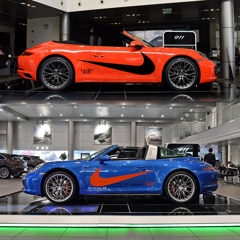 NIKE Tide Card Car Sticker Personality Creative Hip Hop Body Pull Scratches Trend Retrofit Nike AIR Car Stickers