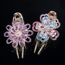 Hairpin back of the head three-tooth duckbill chuck Hair headdress temperament large net red elegant pan head fixed female top clip