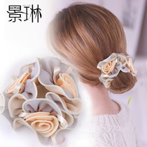 Jinglin Hairband headdress Cole head rope adult lady ball head plate hair flannel cloth rough hair rope floral headdress accessories