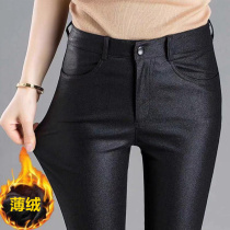 Custom fashion 100 hitch frosted leather pants woman 2022 spring new womens pants Korean version closets and hip outside wearing underpants woman