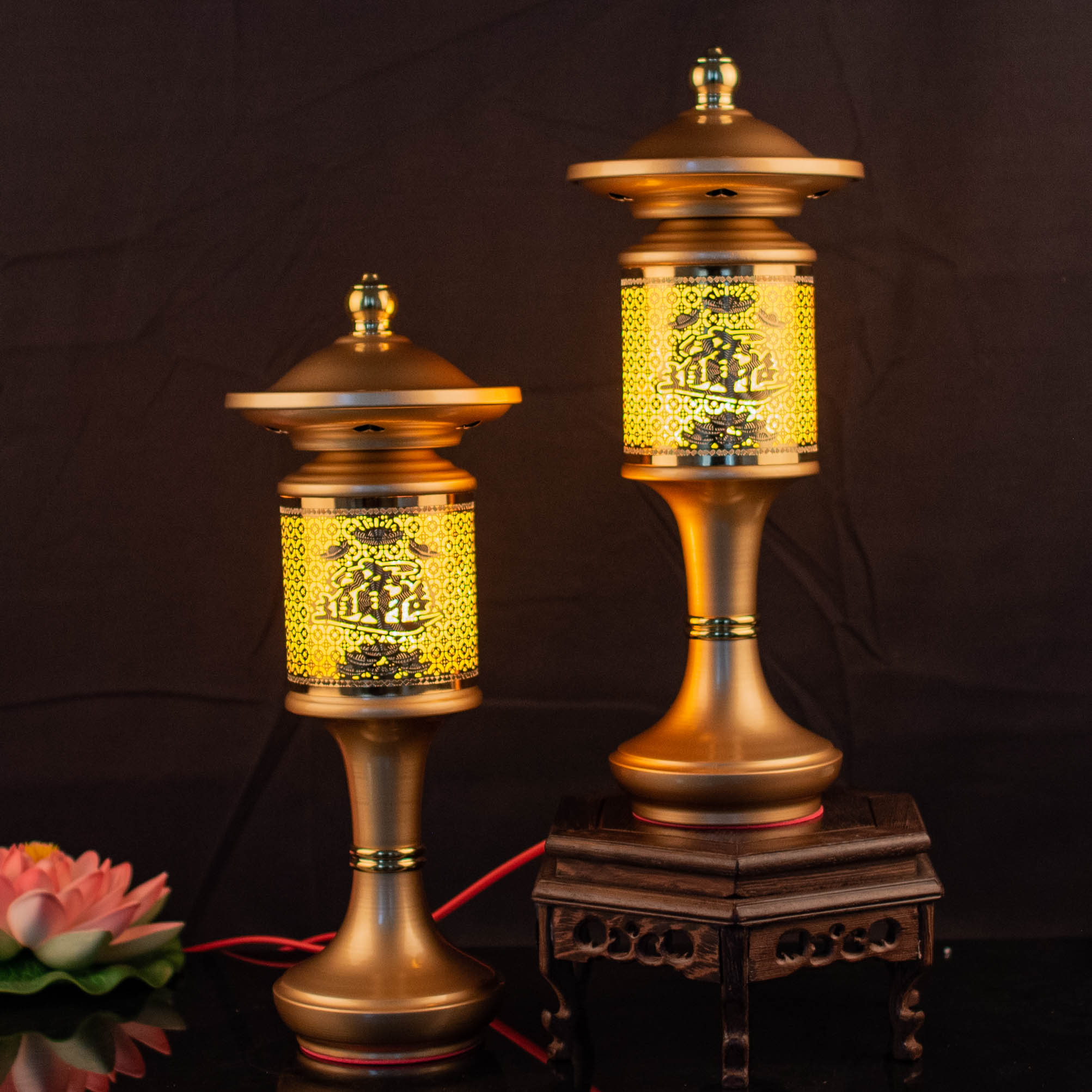 新款LED莲花灯佛供灯:点亮心灵,七彩观音神台供灯,财神佛灯,家用佛堂充电神器!-荷花灯-淘宝百科网