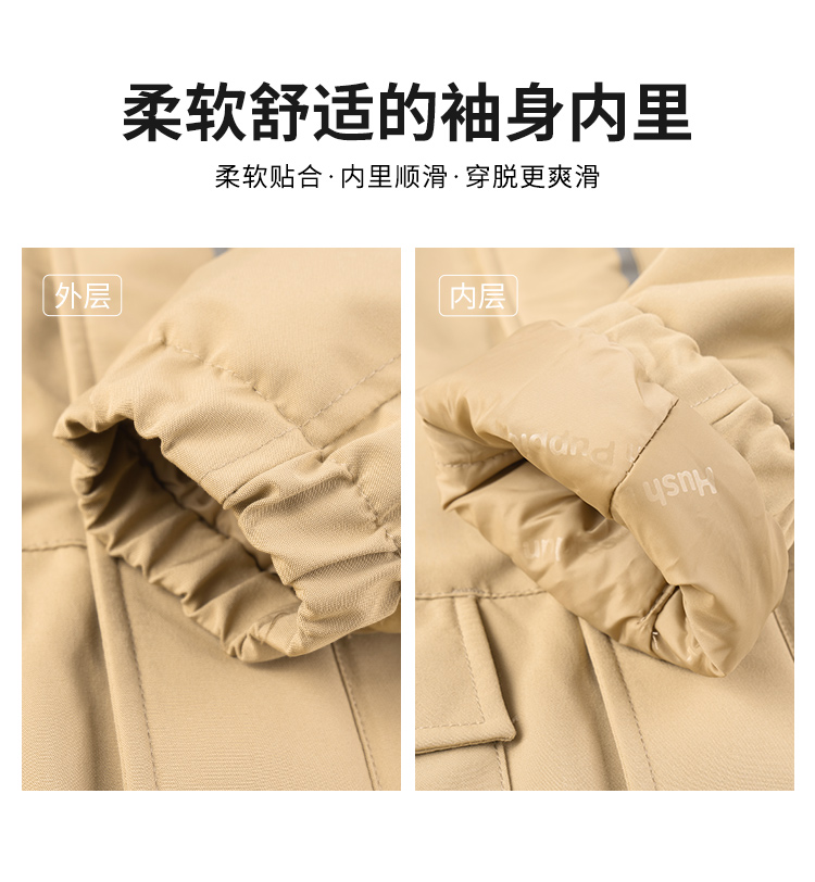 暇步士 男女童 加绒加厚 工装风衣外套 图9