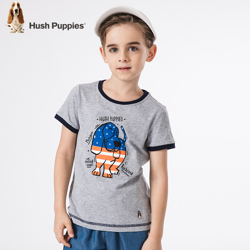 Hush Puppies 暇步士19年夏季新款纯棉卡通印花中大男童t恤天猫优惠券折后 66包邮 96 30 105 170码4色可选 少儿童装 服装 鞋帽 优惠 大白菜打折啦 购物优惠信息