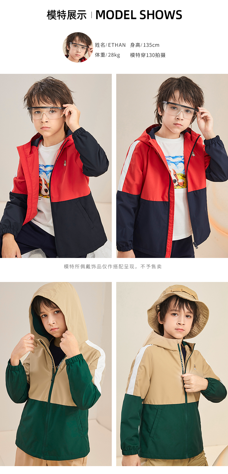 暇步士 男女童 休闲风衣外套 三防面料 图8