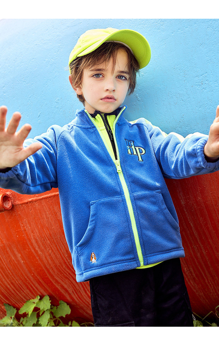 Hush Puppies 暇步士 字母刺绣 儿童摇粒绒外套 天猫优惠券折后￥89包邮（￥119-30） 男、女童105~170码5色