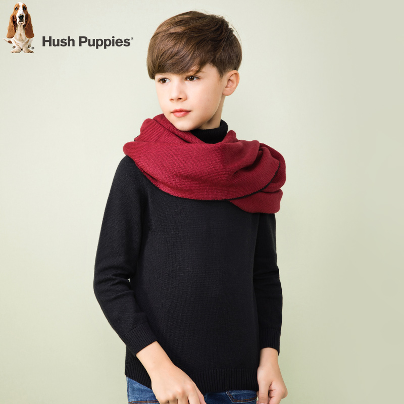 Hush Puppies 暇步士 18年冬季新款 男童高领毛衣 天猫优惠券折后￥99包邮（￥159-60）105~107码多色可选