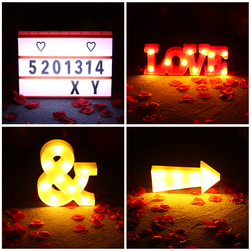 Trunk Proposal decoration Surprise Creative supplies Room decoration props decoration marrymeled letter light box