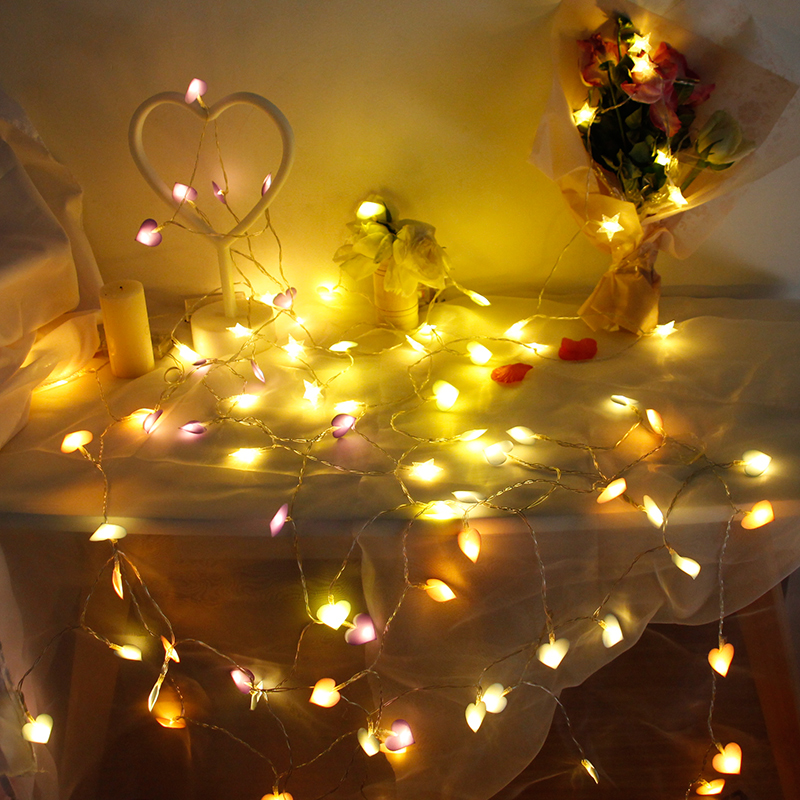 Colorful lights decorate the room Flash lights String lights Proposal decoration Creative supplies Birthday surprise props Scene small lights LED