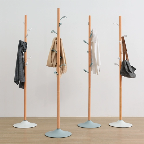 初木 Современная простая вешалка из натурального дерева для домашнего использования