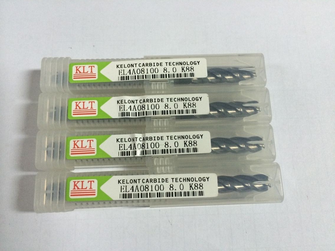 Taiwan KLT Corent tungsten steel coated milling cutter K88 EL4A08100-8 0 68 hardness