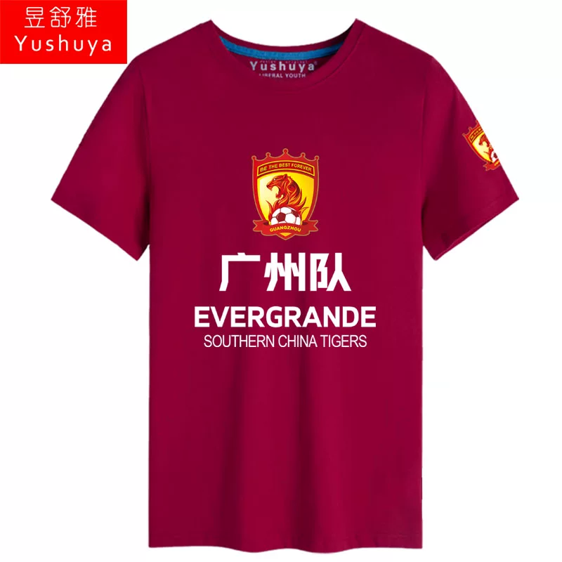 Гуанчжоу Team Heng Team Server Elkson Paulinho Любители футбола обслуживаются 8 коронованных футболок с короткими рукавами мужские и женские полурукав