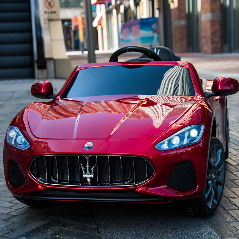 Maserati Children's Electric Car, Four-Wheel Drive, Large Size, with Remote Control, Toy Car That Can Seat a Child