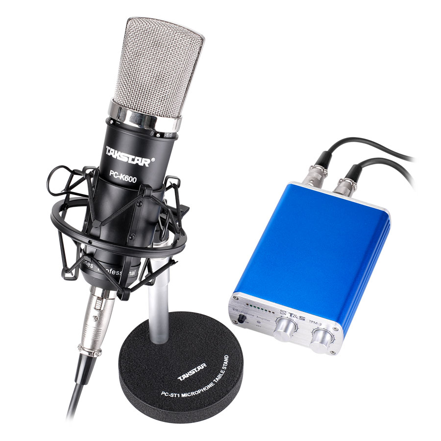 Takstar wins PC-K600 suit version capacitive microphone sound card suit K song recording microphone yy