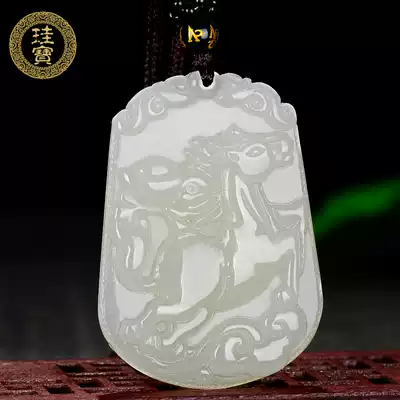 Hetian jade zodiac dog jade pendant male and female white jade zodiac cow Tiger Dragon horse monkey chicken Jade Jade jade pendant