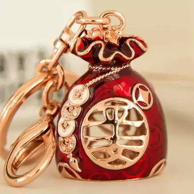 Car keychain car key pendant lanyard pendant car key refining women's high-end cute personality creative tide