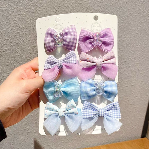 Детская милая заколка для волос, детские розовые шпильки для волос с бантиком, наряд маленькой принцессы, безвредный аксессуар для волос, не повреждает волосы