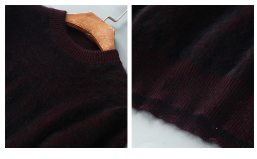 Mùa thu và mùa đông tải áo sơ mi nhung đích thực nam cổ tròn áo len áo len nửa cao cổ áo len cashmere áo len dày áo sơ mi nam