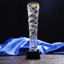 Triumph high-end crystal trophy authorized medals customized business gifts customized free lettering spot