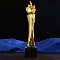 Crystal Trophy Medals Customized New Metal Trophy Resin Crown 2017 Trophy Annual Awards Customization